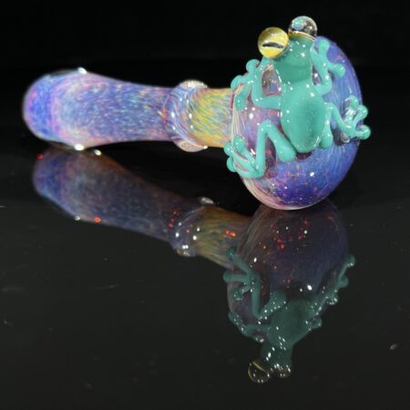 Purple Magic Frog Spoon Dry Pipe Tako Glass Purple Magic Frog Spoon