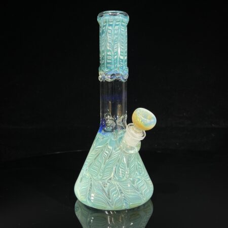 9″ Color Rake Beaker Bong All Pipes and Accessories Tako Glass 9" Color Rake Beaker Bong