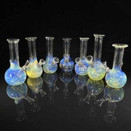 5″ Silver Fumed Mini Bubble Bong Bubblers Tako Glass 5" Silver Fumed Mini Bubble Bong