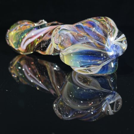 Molten Twisted Chaos Spoon Pipe All Pipes and Accessories Tako Glass Molten Twisted Chaos Spoon Pipe