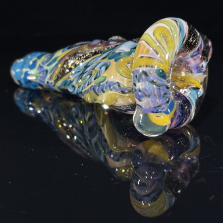 Molten Inside Out Twisted Chillum All Pipes and Accessories Tako Glass Molten Inside Out Twisted Chillum