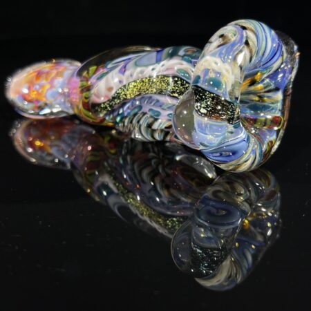 Molten Inside Out Twisted Chillum All Pipes and Accessories Tako Glass Molten Inside Out Twisted Chillum