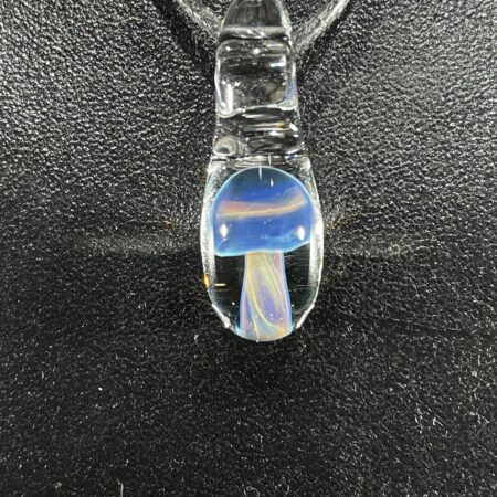 Blue Mushroom Drop Pendant All Products Tako Glass Blue Mushroom Drop Pendant