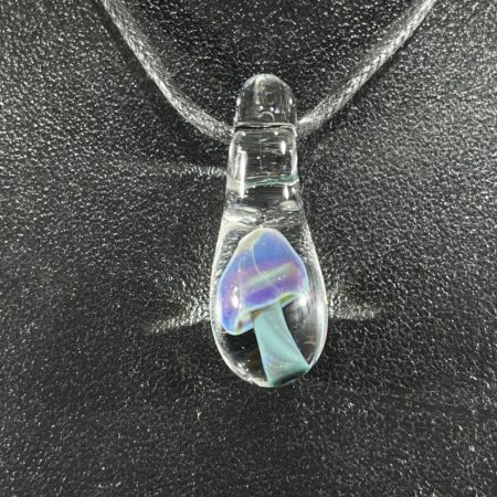 Blue Mushroom Drop Pendant All Products Tako Glass Blue Mushroom Drop Pendant