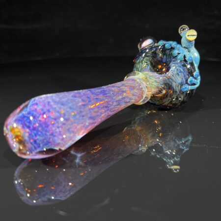 Purple Magic Opal Frog Spoon Dry Pipes Tako Glass Purple Magic Opal Frog Spoon