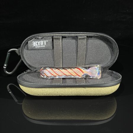 Thick Color Spiral Fume Chillum + Ryot Hardcase Combo All Pipes and Accessories Tako Glass Thick Color Spiral Fume Chillum + Ryot Hardcase Combo