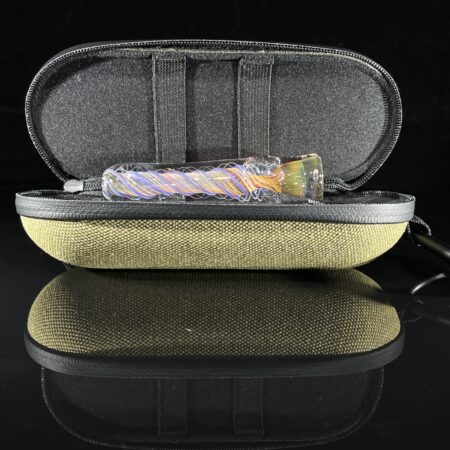 Thick Color Spiral Fume Chillum + Ryot Hardcase Combo All Pipes and Accessories Tako Glass Thick Color Spiral Fume Chillum + Ryot Hardcase Combo