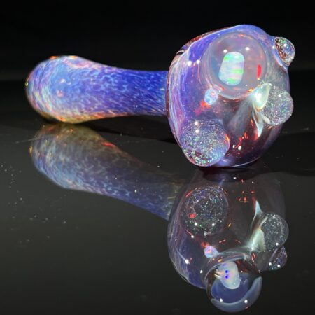Purple Magic Opal Marble Spoon Pipe All Pipes and Accessories Tako Glass Purple Magic Opal Marble Spoon Pipe