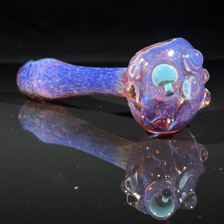 Purple Magic Marbled Mushroom Pipe Dry Pipes Tako Glass Purple Magic Marbled Mushroom Pipe