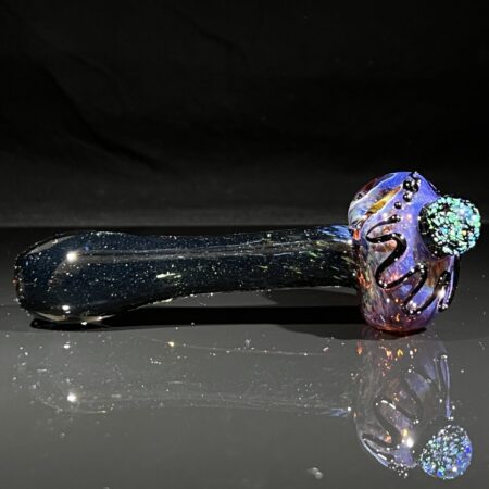 Purple Magic Cropal Marble Spoon Pipe All Pipes and Accessories Tako Glass Purple Magic Cropal Marble Spoon Pipe