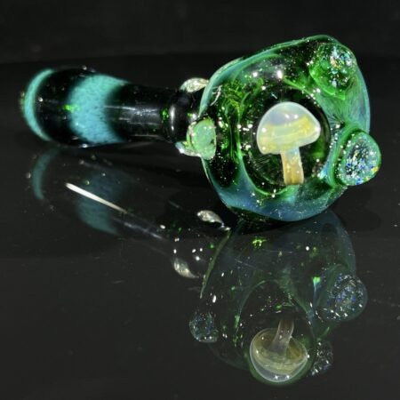 Exp Jade Cropal Mushroom Spoon Pipe All Pipes and Accessories Tako Glass Exp Jade Cropal Mushroom Spoon Pipe