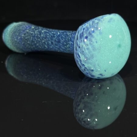 Blue Frit Spoon Pipe Dry Pipes Tako Glass Blue Frit Spoon Pipe