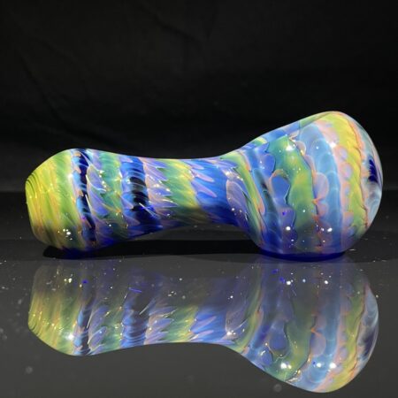 Cobalt Tie Dye Spoon Pipe All Pipes and Accessories Tako Glass Cobalt Tie Dye Spoon Pipe