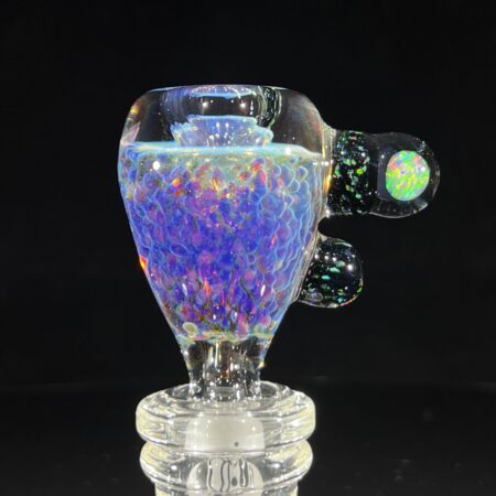 14mm Purple Nebula White Opal Pull Slide Accessories Tako Glass 14mm Purple Nebula White Opal Pull slide