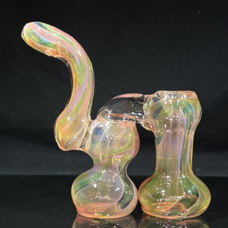 Fume Squiggle Double Bubbler All Pipes and Accessories Tako Glass Fume Squiggle Double Bubbler
