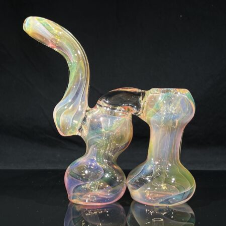 Fume Squiggle Double Bubbler All Pipes and Accessories Tako Glass Fume Squiggle Double Bubbler