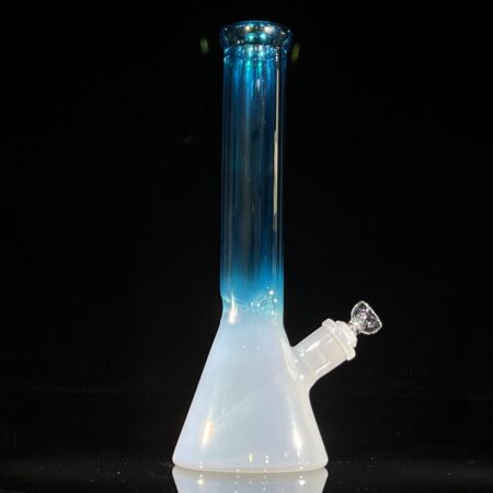 Icy Blue Magoo 14″ Beaker Bong Bongs Tako Glass Icy Blue Magoo 14" Beaker Bong
