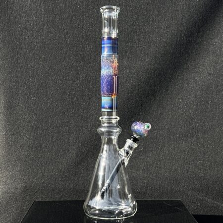 19.5″ Mystery Purple Nebula Beaker Bong All Pipes and Accessories Tako Glass 19.5" Mystery Purple Nebula Beaker Bong
