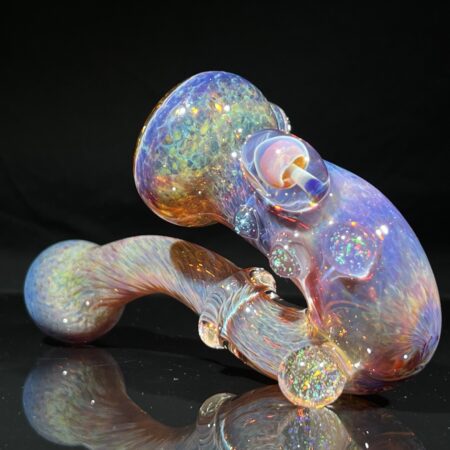 Purple Magic Mushroom Cropal Sherlock Pipe All Pipes and Accessories Tako Glass Purple Magic Mushroom Cropal Sherlock Pipe