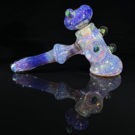 Murdered Out Black Planet Opal Hammer Bubbler All Pipes and Accessories Tako Glass Murdered Out Black Planet Opal Hammer Bubbler