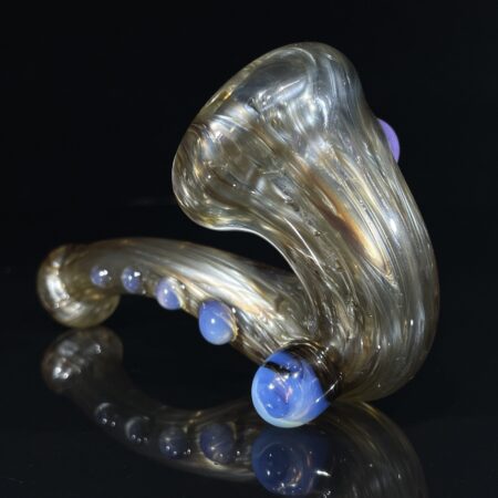 Marbled Electrum Sherlock Pipe Dry Pipes Tako Glass Marbled Electrum Sherlock Pipe