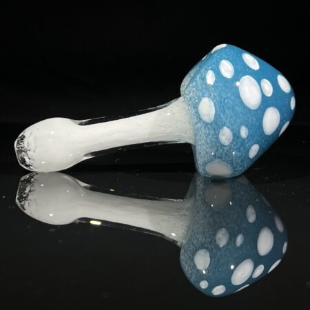 blue mushroom glass pipe