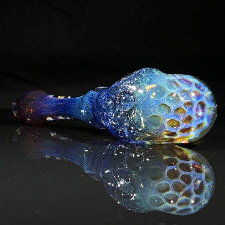 Blue Razzbery Honeycomb Frit Pipe