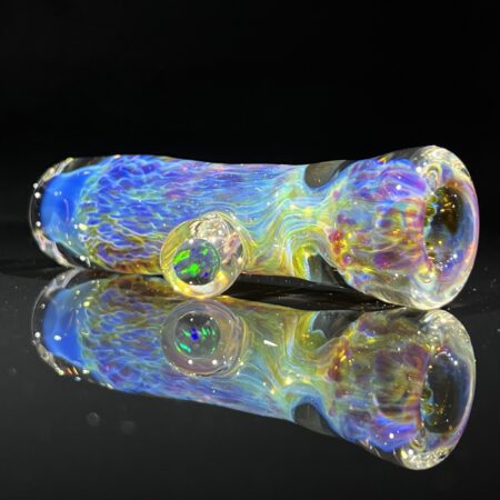 Purple Ghost Black Planet Opal Chillum All Pipes and Accessories Tako Glass Purple Ghost Black Planet Opal Chillum