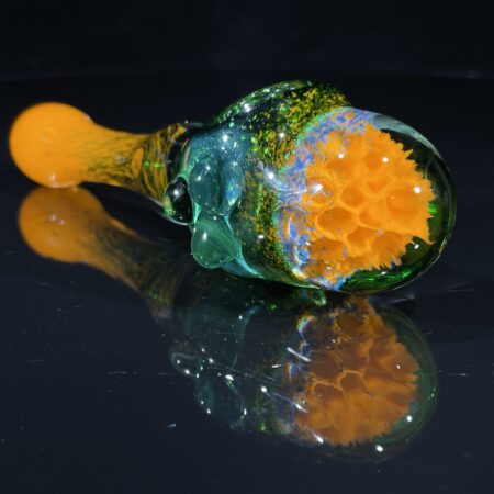 Apricot Buzz Honeycomb Frit Pipe