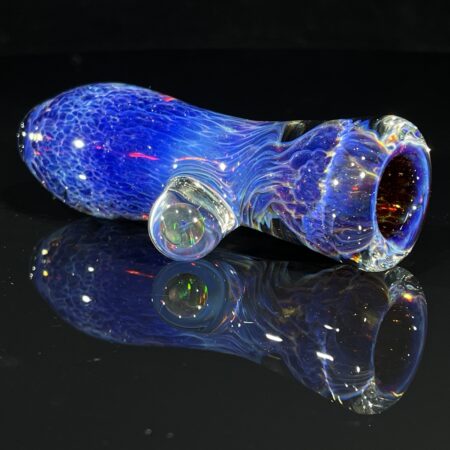 Purple Nebula Black Planet Opal Chillum All Pipes and Accessories Tako Glass Purple Nebula Black Planet Opal Chillum