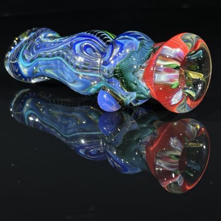 Firekist 3-Hole Inside Out Bat Chillums Tako Glass Firekist 3-Hole Inside Out Bat