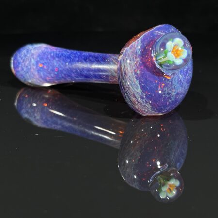 Purple Magic Floral Marble Spoon Pipe
