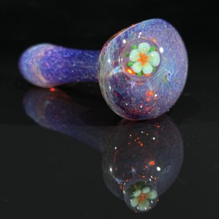 Purple Magic Floral Marble Spoon Pipe