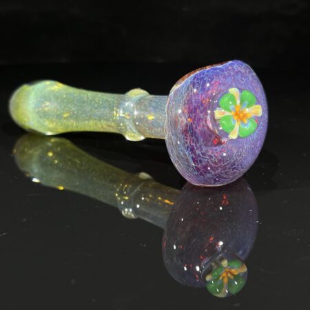 Purple Magic Floral Marble Spoon Pipe