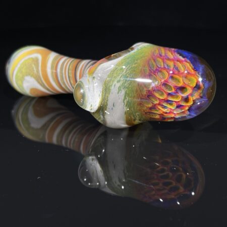 Muted Rasta Alien Brain Honeycomb Pipe