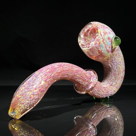Pink Frit Maria Sherlock Pipe All Pipes and Accessories Tako Glass Pink Frit Maria Sherlock Pipe