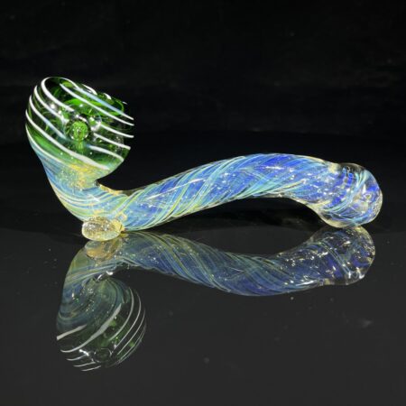 Sour Apple Marbled Maria Spoon Pipe All Pipes and Accessories Tako Glass 2 6" Spiral Cap Twisted Fume Gandalf Pipe