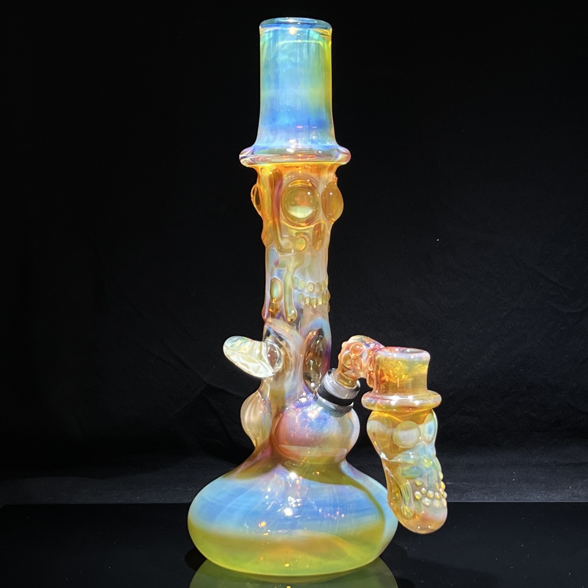 Top Hat Bong w/ Top Hat Ash Catcher Bowl - Tako Glass