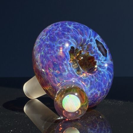 14mm Purple Nebula White Opal Pull Slide Accessories Tako Glass 14mm Purple Nebula White Opal Pull Slide