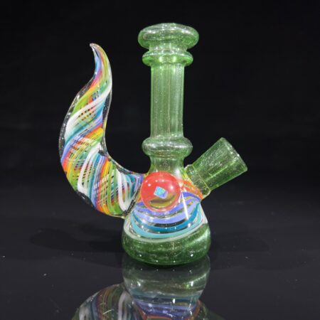 Forest Green Opal Mini Dab Rig Dab Rigs Tako Glass Forest Green Opal Mini Dab Rig
