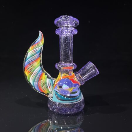 Punchy Purple Opal Mini Dab Rig Dab Rigs Tako Glass Punchy Purple Opal Mini Dab Rig