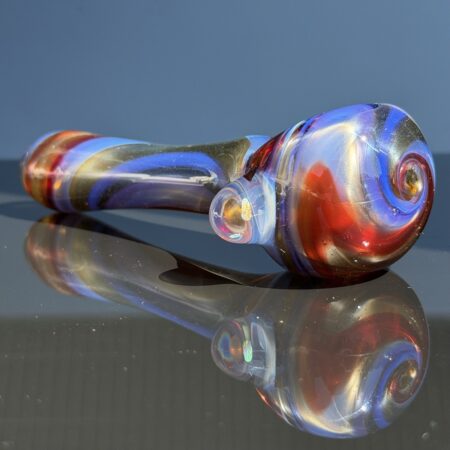 Metallic Swirl Opal Spoon Pipe