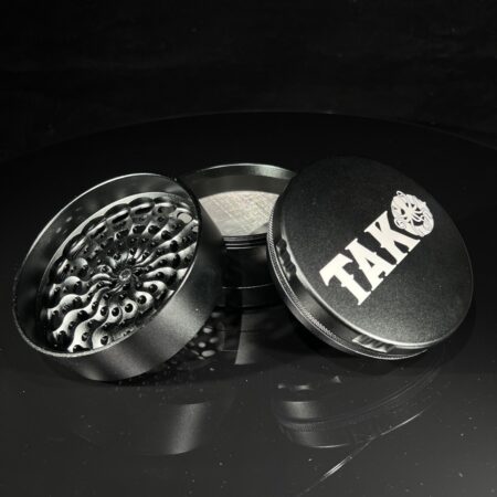 Tako Logo XL Millstone Herb Grinder - Black