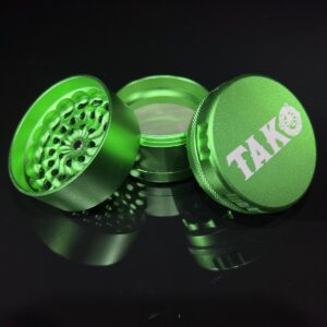 Tako Logo Millstone Herb Grinder - Green