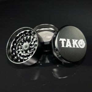 Tako Logo Millstone Herb Grinder - Black
