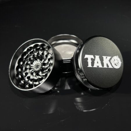 Tako Logo Millstone Herb Grinder - Black