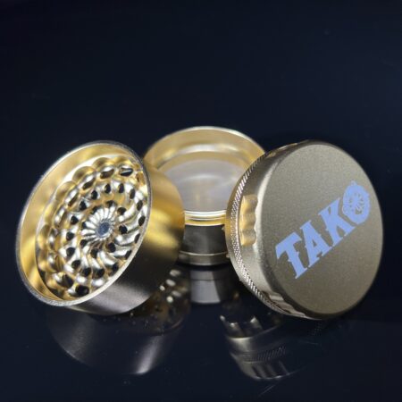 Tako Logo Millstone Herb Grinder - Gold