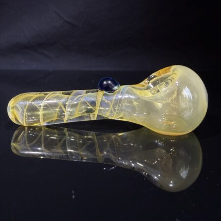 3-Hole Fumed Swirly Spoon All Pipes and Accessories Tako Glass 3-Hole Fumed Swirly Spoon