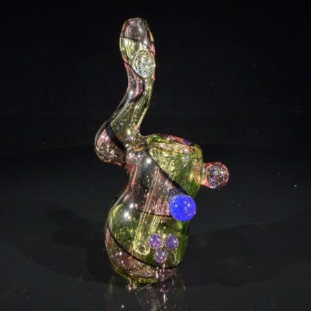 5″ UV Marbled Standing Sherlock Bubbler All Pipes and Accessories Tako Glass 5" UV Marbled Standing Sherlock Bubbler