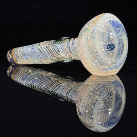 Fume Spiral Crushed Opal Spoon Pipe All Pipes and Accessories Tako Glass Fume Spiral Crushed Opal Spoon Pipe